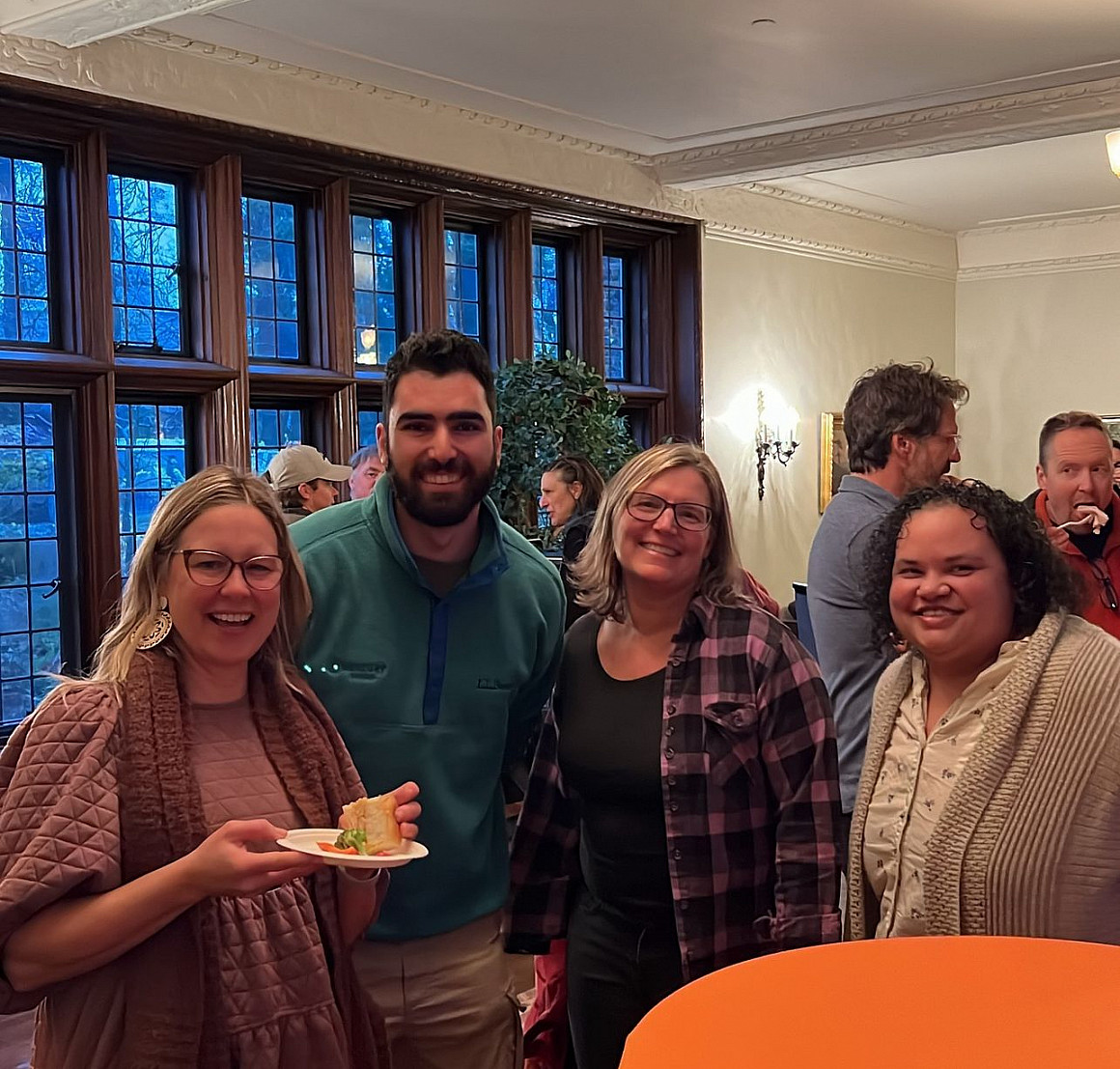 Employees gather for Thirsty Thursday at the Manor House