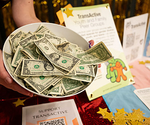 Photo of a bowl full of dollars.