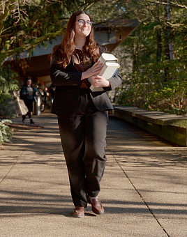 Law student on campus