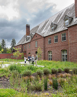 Local school district leaders enjoy the campus beauty while participating in a workshop to help shape the future curriculum offered at th...