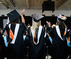 Graduate students at commencement 2024.