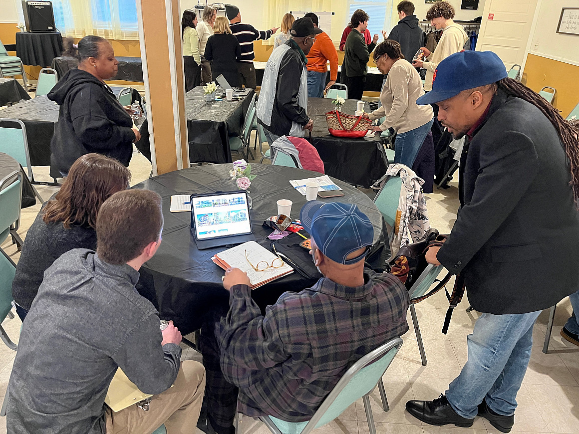 Students in ENVS 160 play a role in the work of the senior capstone students by engaging in listening sessions with residents of the Albi...