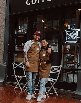 Carlos Sanchez Huizar BA '18, MA '20 and Selene Contreras-Sanchez are the owners of Kilo D' Cofi, bringing Mexican coffee culture to the ...