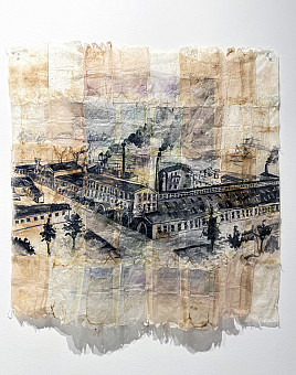    Tea Bag TapestryEliza Roberts BA '25 focused on tea bags and their packaging--filter paper, tags, strings, and foil wrappers--as ...