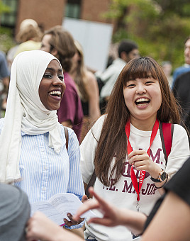 International students at the Student Engagement Extravaganza Fair.