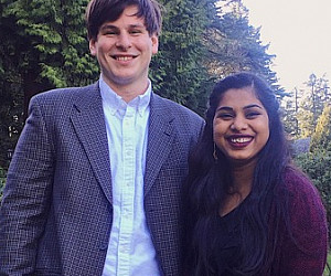 Symposium cochairs Samuel Stites BA '18 and Vinaya Bharam BA '19
