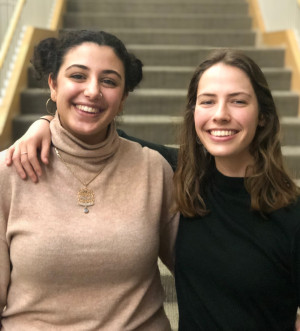 2019 Middle East and North Africa Studies Symposium cochairs Pamela Nassar Altabcharani BA '21 an...