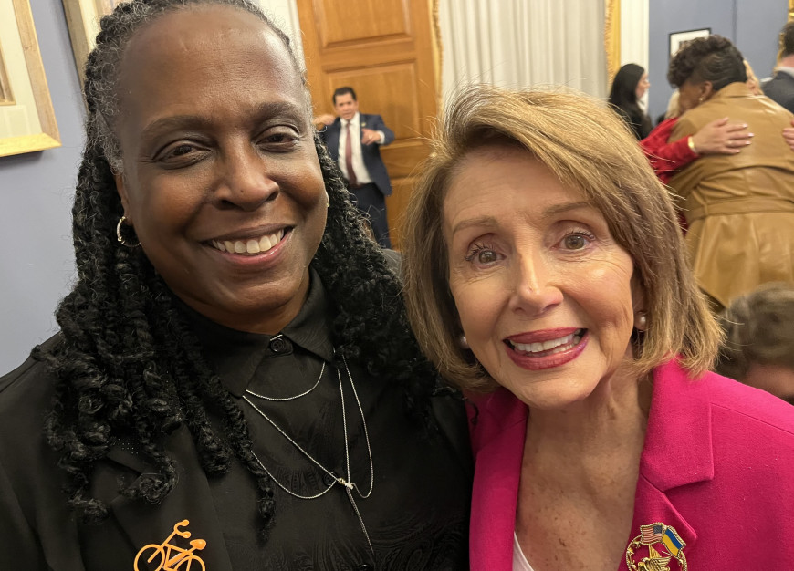 On the way to the State of the Union address, President Robin Holmes-Sullivan ran into Congresswoman and former Speaker of the House Nanc...