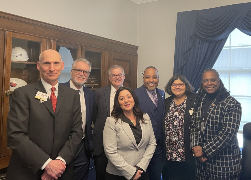 Several of Oregon's higher education leaders met with Lori Chavez-DeRemer (front, center), Oregon's 5th Congressional District ...