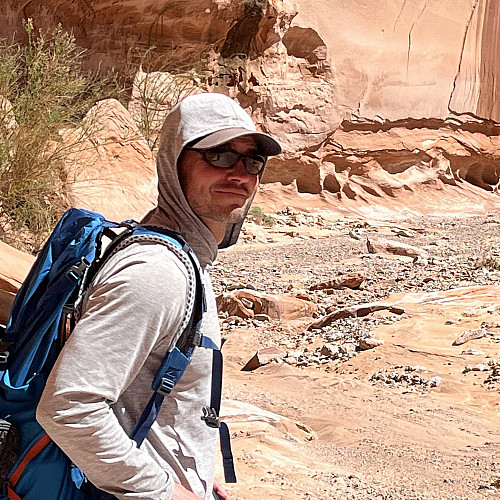 Justin Kooyman on a recent backpacking trip in the Escalante National Monument.