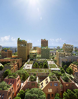 Rendering of the future Lower Albina district to include an education and economic empowerment hub codeveloped by L&C.