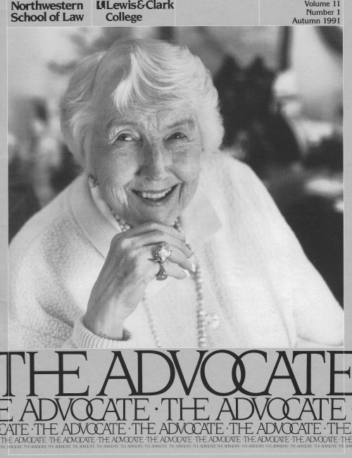 Neva Elliott on the cover of The Advocate magazine, Autumn 1991.