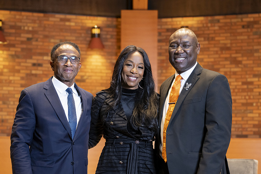 Left to Right: Leodis Matthews '73, Jaqueline Alexander '07, Ben Crump
